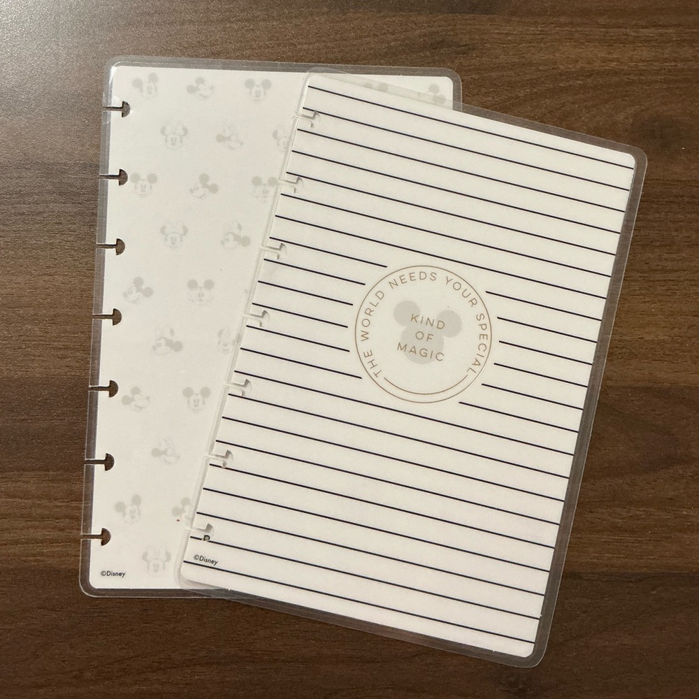 Disney Magic Striped Notebook - Black and White